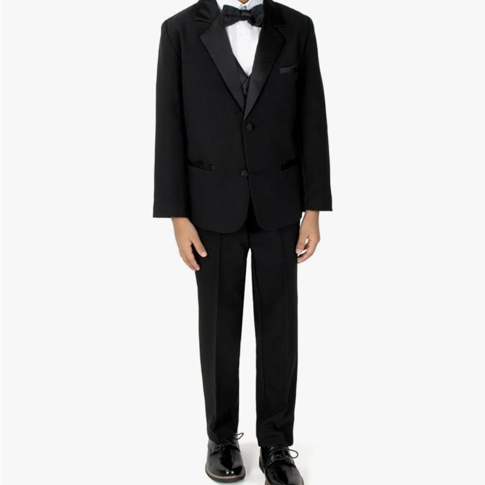 Classic Black Boys' Tuxedo Suit